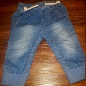 Blue jeans with drawstring
